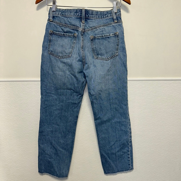 Old Navy Blue High-Rise Slouchy Straight Jeans Size 14 Girls - Picture 10 of 13